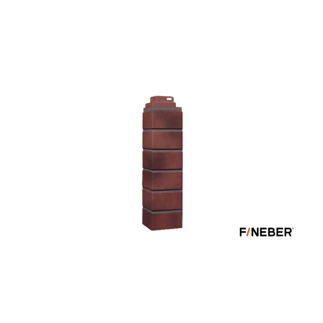 Наружный угол Fineber Кирпич клинкерный 3D Керамический-черный