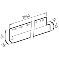 SV-15 J-trim планка (J-профиль) фуга светлая 3,05м