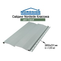 Сайдинг Nordside Серый-3,85м