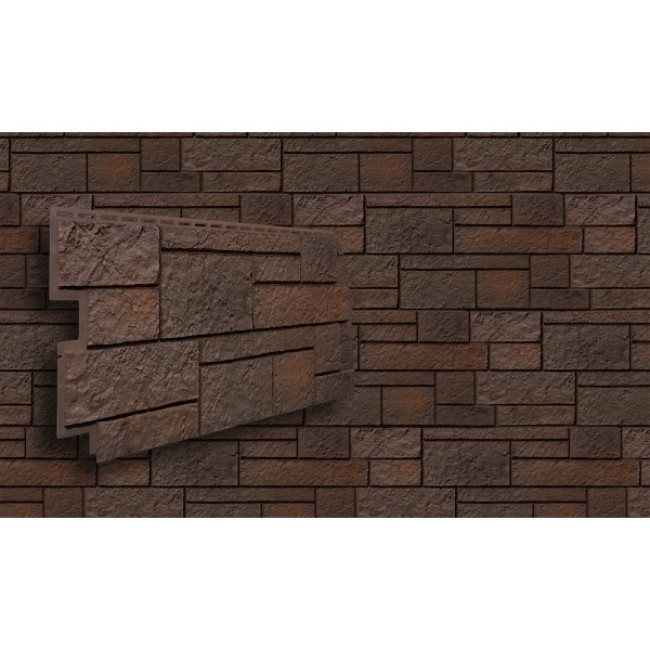 Фасадные панели VOX Solid Sandstone (Песчаник) Dark Brown - тёмно-коричневый