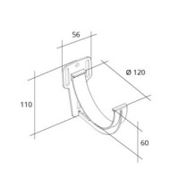Кронштейн желоба ПВХ Grand Line Стандарт Белый